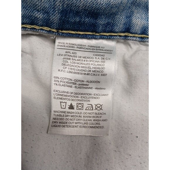 Levi Strauss Signature S47 Relaxed Straight Leg Denim Blue Jeans Sz 44 x 30 - Picture 8 of 9